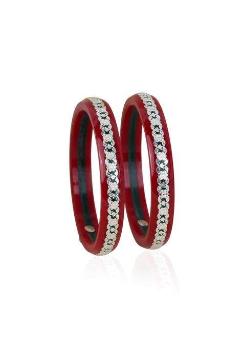BAPA Sitaram Gold Bapasitaram Jewels 925 Silver Pola Bangles Set of 2