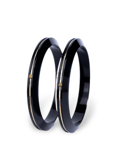 Hem Jewels by Ashok Jewellers 22KT 916 Yellow Gold Pola Bangles Gold Handmade Chudi Wedding Chooda Set of 2