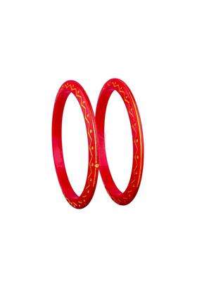 Bapasitaram Jewels Gold Pola Bangles for Women Traditional Designer Bangles Pair for Cultural Celebrations