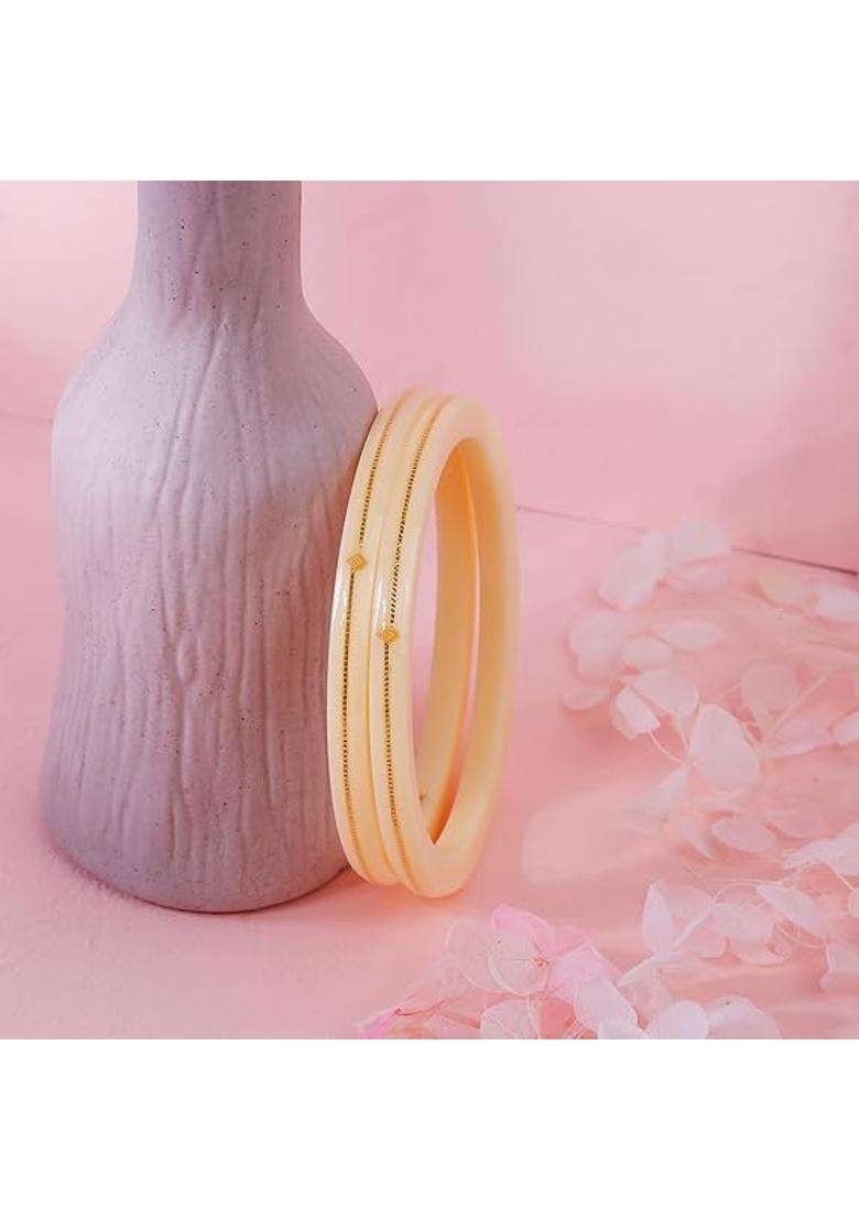 Bapasitaram Jewels 0 Point 100 Mil 22K Gold Pola Bangles for Women - Indya