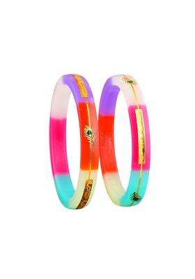 Bapasitaram Jewels Gold Pola Bangles for Women Traditional Handcrafted Designer Bangles Pair for Wedding