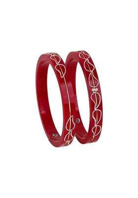Bapasitaram Jewels 1 Gram with 925 Silver Pola Bangles and 22 Carate with 0 Point 100 Mil Gold Set of 4