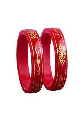 Bapasitaram Jewels Gold Pola Bangles for Women Festival Special Traditional Bangles Pair for Ethnic Collection