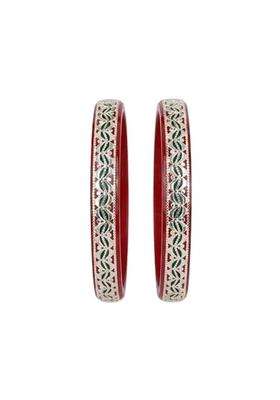 Bapasitaram Jewels 925 Silver Pola Bangles Silver Kada for Women Set of 2
