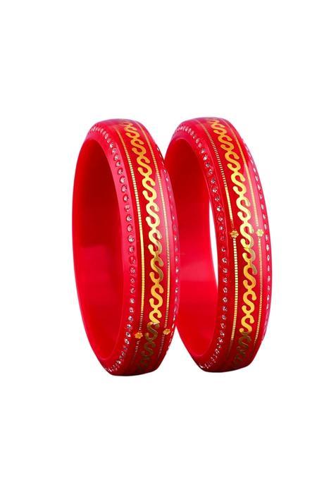 Bapasitaram Jewels Gold Pola Bangles for Women Premium Handmade Traditional Bangles Pair for Special Occasions