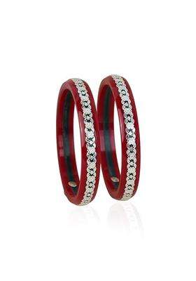 Bapasitaram Jewels 925 Silver Pola Bangles Silver Kada for Women Set of 2