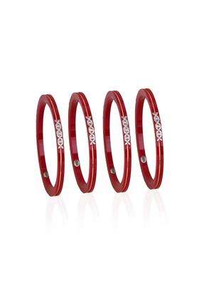Bapasitaram Jewels 1 Gram with 925 Silver Pola Bangles and 22 Carate with 0 Point 100 Mil Gold Set of 4