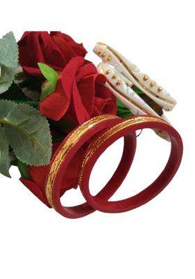 Purabi Gold Plated Sankha Pola Bengali Bridal Bangles Set for Women Traditional Shakha Pola Chura with White