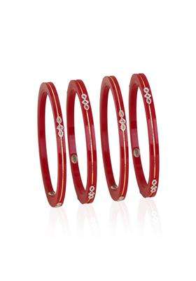 BAPA Sitaram Gold Bapasitaram Jewels 1 Gram with 925 Silver Pola Bangles and 22K with 0 Point 100 Set of 4
