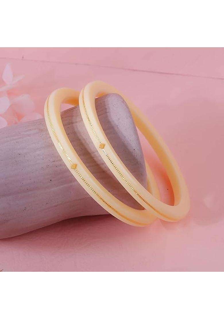 Bapasitaram Jewels 0 Point 100 Mil 22K Gold Pola Bangles for Women - Indya