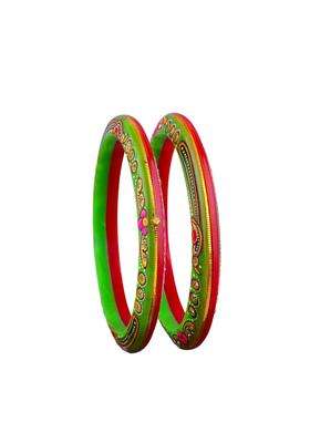 Bapasitaram Jewels Gold Pola Bangles for Women Premium Traditional Bangle Pair for Marriage Puja Festival Wear