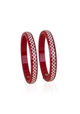 Bapasitaram Jewels 925 Silver Pola Bangles Silver Kada for Women Set of 2