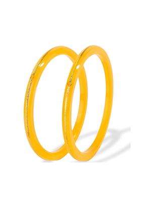 Premokshi 22KT 916 Yellow Gold Handmade Pola Bangles Wedding Chooda for Women with Purity Set of 2
