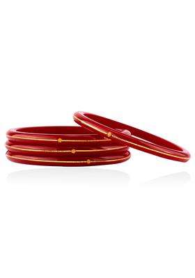 Hem Jewels by Ashok Jewellers 22KT 916 Yellow Gold Bangles Gold Handmade Chudi Wedding Chooda Set of 4