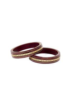 Hem Jewels by Ashok Jewellers 22KT 916 Yellow Gold Pola Bangles Gold Wedding Chooda for Women Set of 2