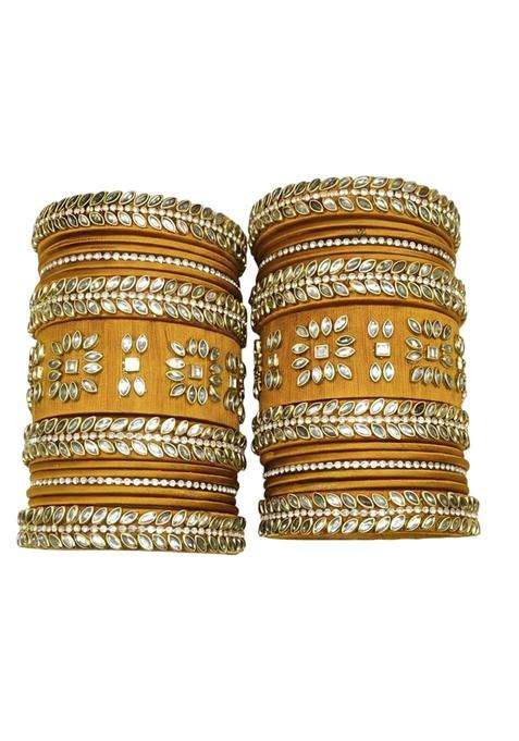 Neha Craft Yellow Plastic Bangle Set for Women and Girls Lightweight Traditional Fashion Bangles