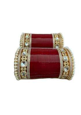 Punjabi Suhag Nd Bridal Purse Punjabi Wedding Chuda White Stone White Kundan Chuda