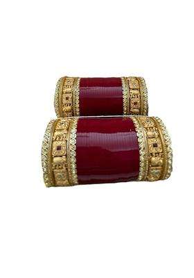 Punjabi Suhag Bridal Purse Punjabi Wedding Chuda White Stone and White Kundan Chuda