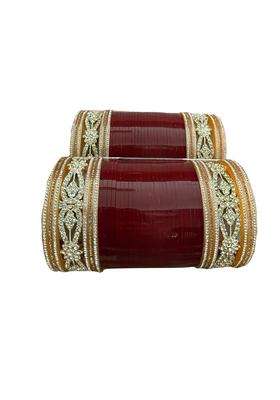 Punjabi Suhag Nd Bridal Purse Punjabi Wedding Chuda White Stone Chuda