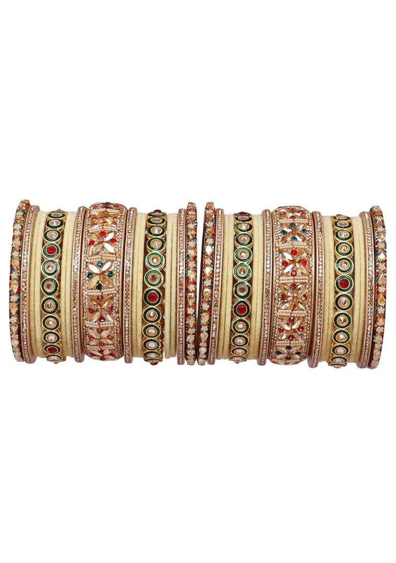 TAJ Bridal Store Rajasthani Wedding Chura Set for Bride - Indya