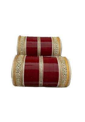 Punjabi Suhag Nd Bridal Purse Punjabi Wedding Chuda White Stone and White Kundan Chuda