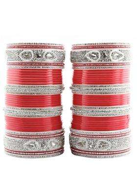 Lucky Jewellery Bridal Bangle Set Dhanteras Diwali Bhai Dooj Collection Designer Red Color Dulhan Punjabi