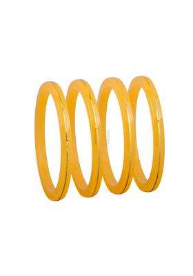 Bapasitaram Jewels 22K Gold Traditional Bangle Set for Women Translucent Orange and Red Chura Kada Bangles