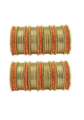 Vidhya Kangan Multi Stone Stud Brass Bangle with Extra Large Size Over Size