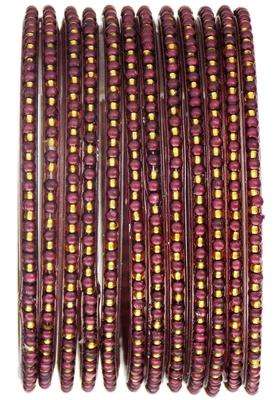 JDZ Collection Indian Traditional Glass Bangles Set Churi Multi Color Bangle Bracelet for Women Jewelry