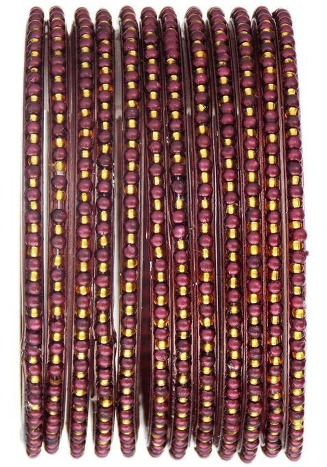 JDZ Collection Indian Traditional Glass Bangles Set Churi Multi Color Bangle Bracelet for Women Jewelry