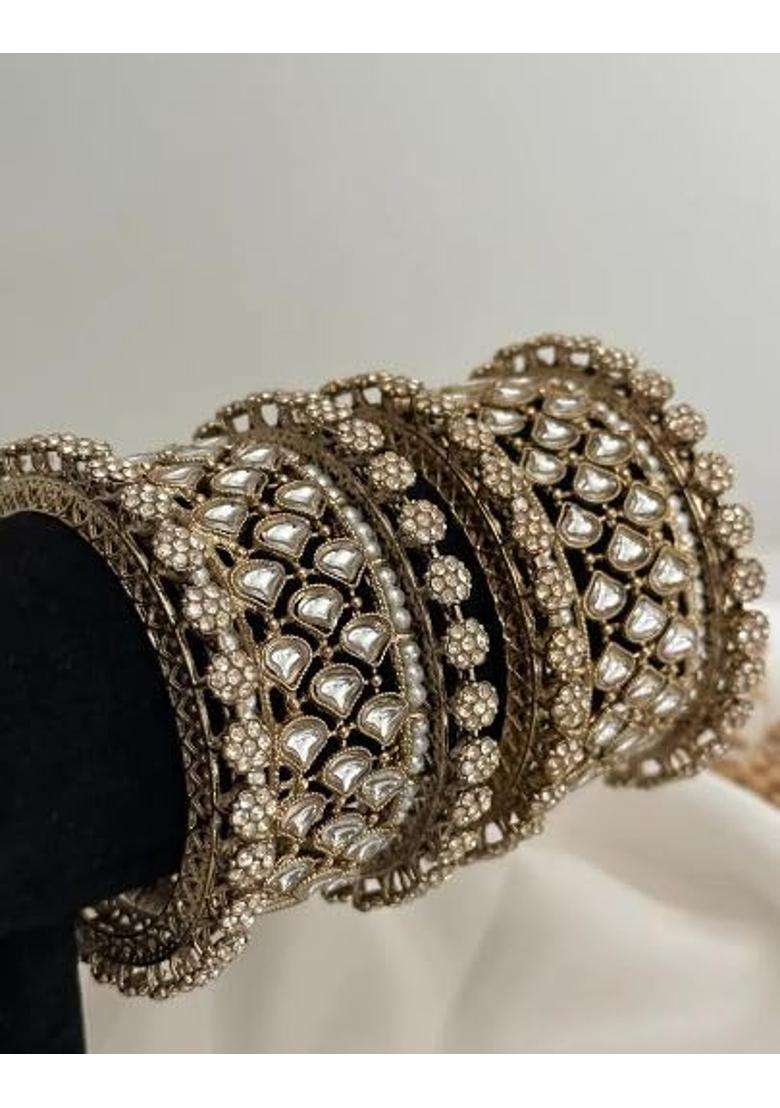 Zewar by Rajni Kundan Kade Bangles Indian Bangles Punjabi Bangles Set - Indya