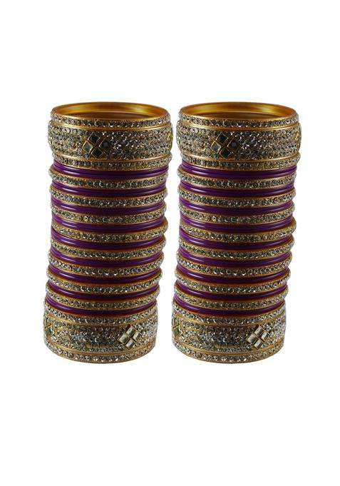 Vidhya Kangan Rani Stone Stud Acrylic Bangle Very Extra Large Size