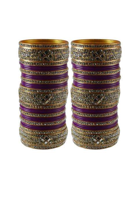 Vidhya Kangan Rani Stone Stud Acrylic Bangle Very Extra Large Size
