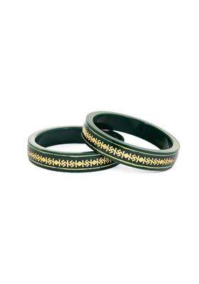 Hem Jewels by Ashok Jewellers 22KT 916 Yellow Gold Pola Bangles Gold Wedding Chooda for Women Set of 2