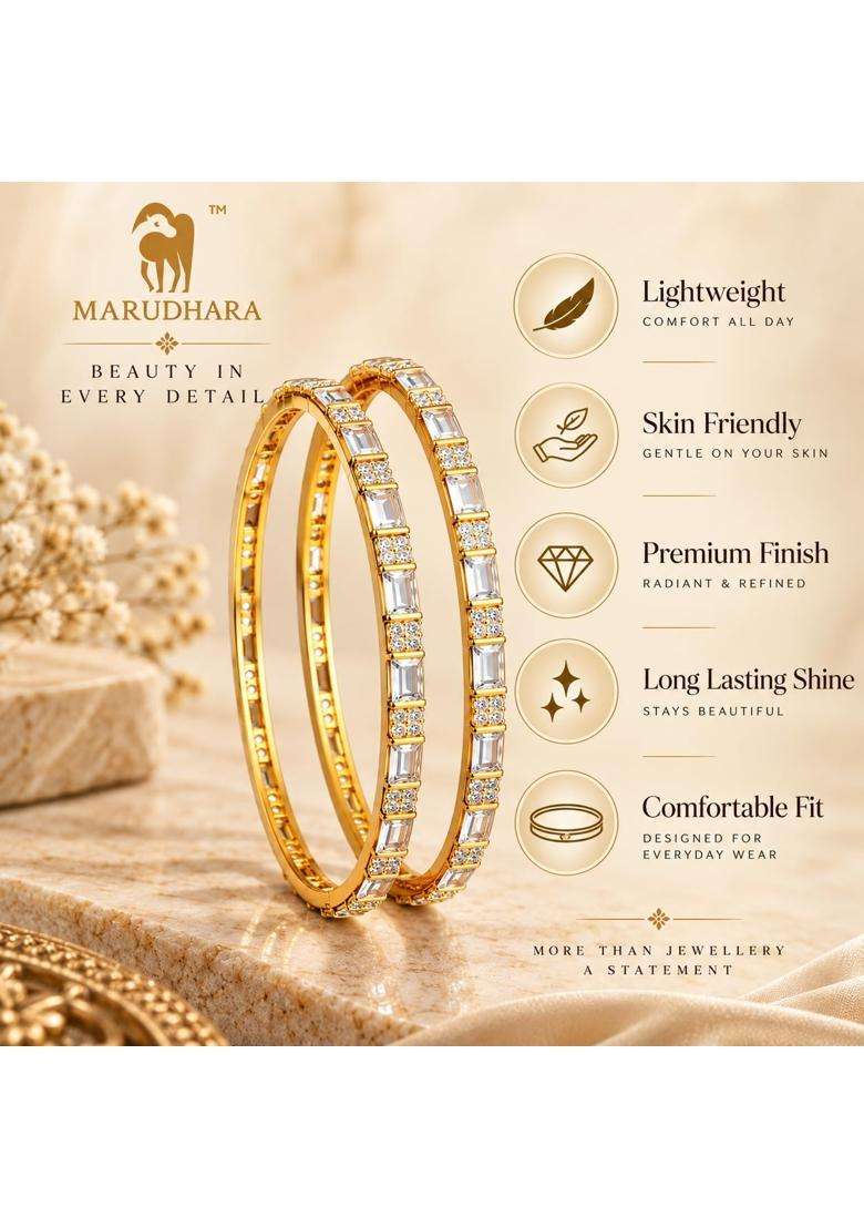 Marudhara Multicolor Stone Studded Bangle Set for Women and Girls Elegant Traditional Bangles - Indya