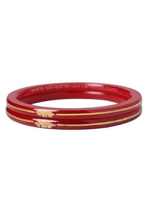 Sahajanand Ornaments Red Divya Shringar Bangle 2 Pis