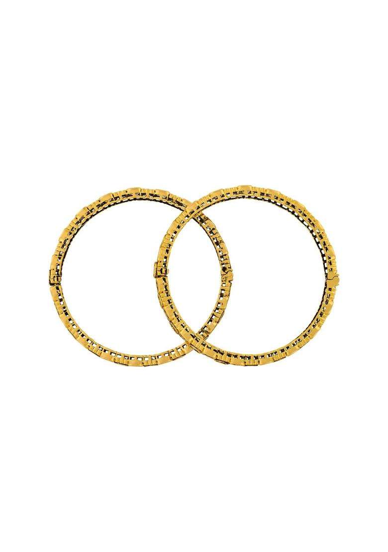Kushals Fashion Jewellery White Victorian Plated Kundan Bangles for Women Bridal Bridesmaid and Occasion Wear - Indya