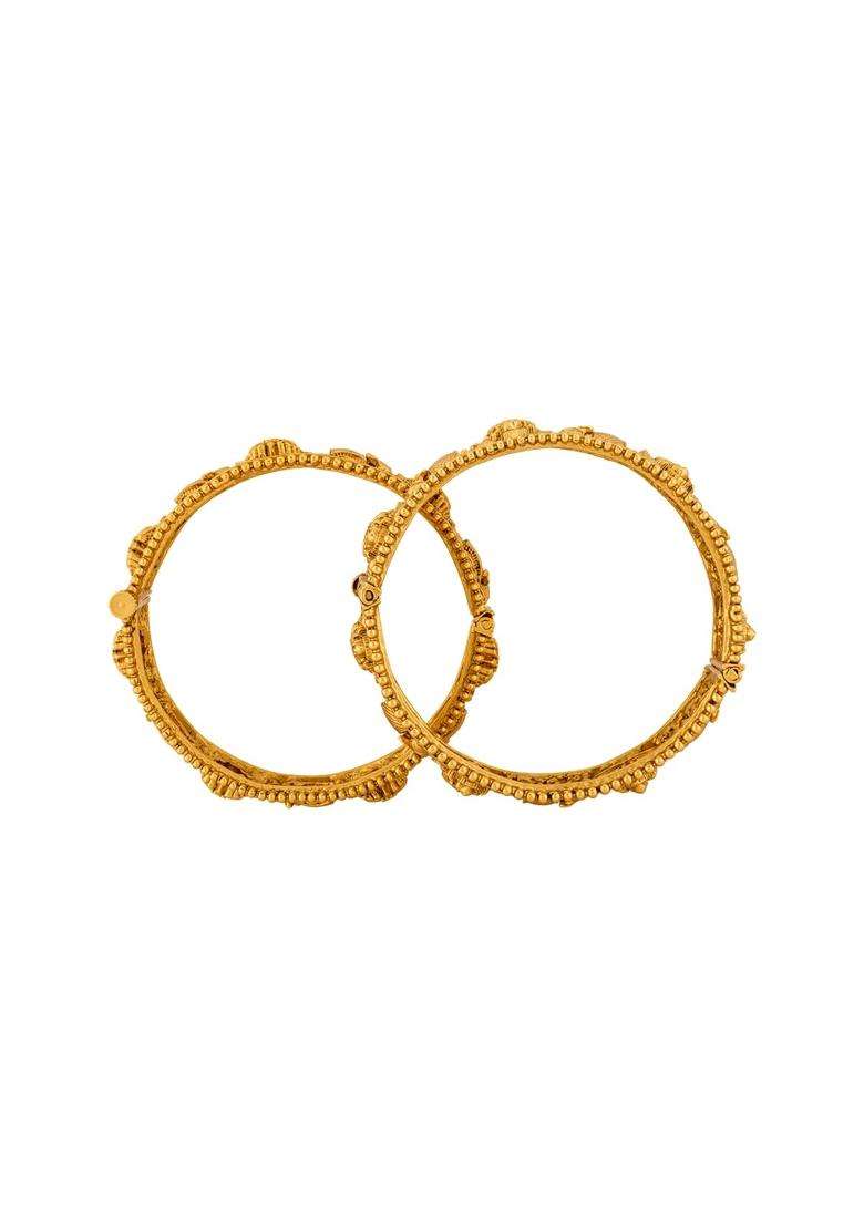 Kushals Fashion Jewellery Gold Plated Antique Bangles for Women - Indya