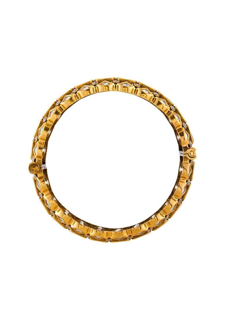 Kushals Fashion Jewellery White Victorian Plated Kundan Bangle for Women Bridal Bridesmaid and Occasion Wear - Indya