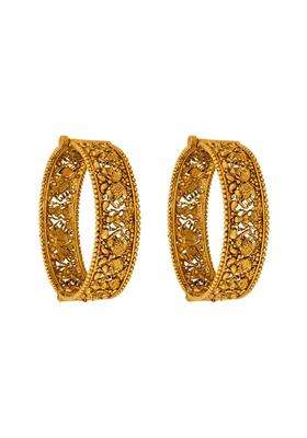 Kushals Fashion Jewellery Gold Plated Antique Bangles for Women Bridal and Occasion Wear