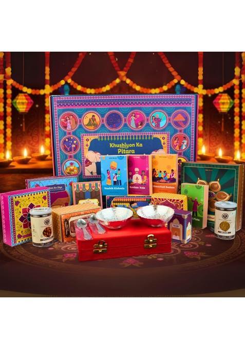 Roots Premium Gift Hamper Curated Luxury Items Including Dry Fruits Decorative Accessories Copper Glass