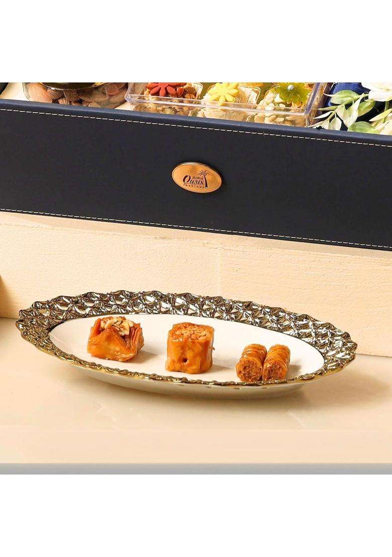 Oasis Baklawa Majesty Gift Hamper Premium Turkish Baklava and Dry Fruits Basket - Indya