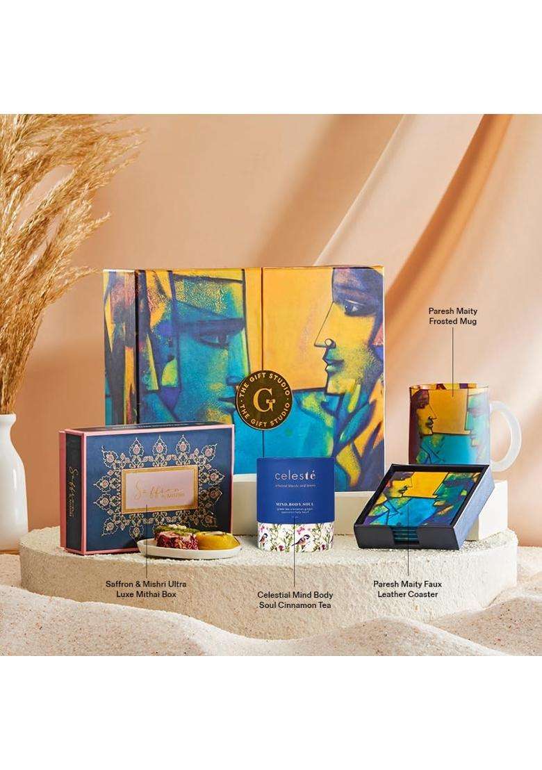 The Gift Studio COM Signature Tea Ritual Edit by Paresh Maity Luxury Art Inspired Gift Hamper with Celestial - Indya