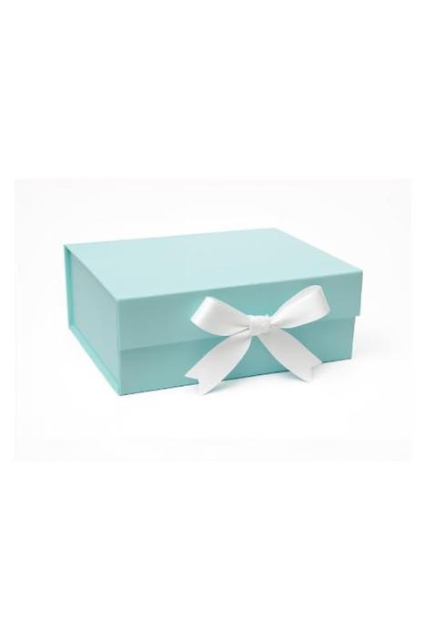 Small Gift Box Foldable Rigid Hamper with Ribbon and Greeting Card