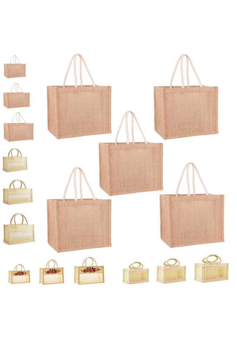 Red WIND Reusable Jute Bags with Zip Closure Eco Friendly Jute Bags for Hampers Return Gifts Wedding Pooja - Indya