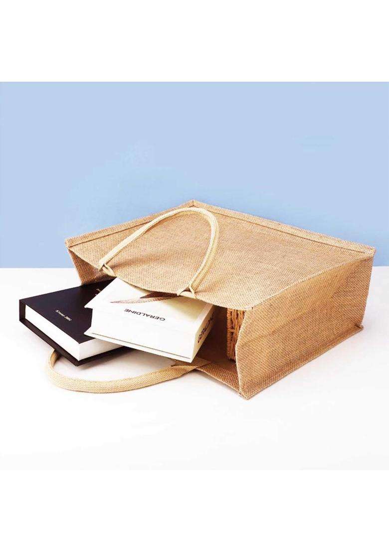 Red WIND Reusable Jute Bags with Zip Closure Eco Friendly Jute Bags for Hampers Return Gifts Wedding Pooja - Indya