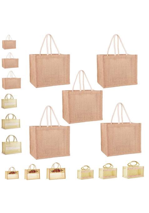 Red WIND Reusable Jute Bags with Zip Closure Eco Friendly Jute Bags for Hampers Return Gifts Wedding Pooja