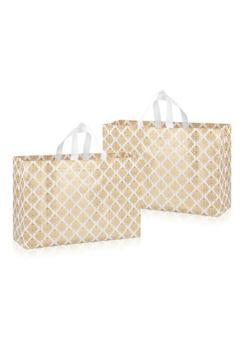 Lavya Festive Special Reusable Non Woven Laminated Gift Bags Wedding Gifts Shagun Saree Mithai Pack of 50