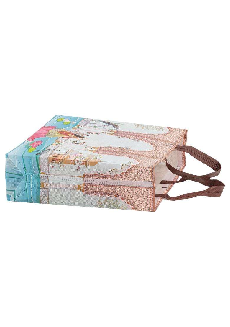 Lavya Medium Size Pcs Reusable Non Woven Laminated Gift Bags Pack of 50 - Indya
