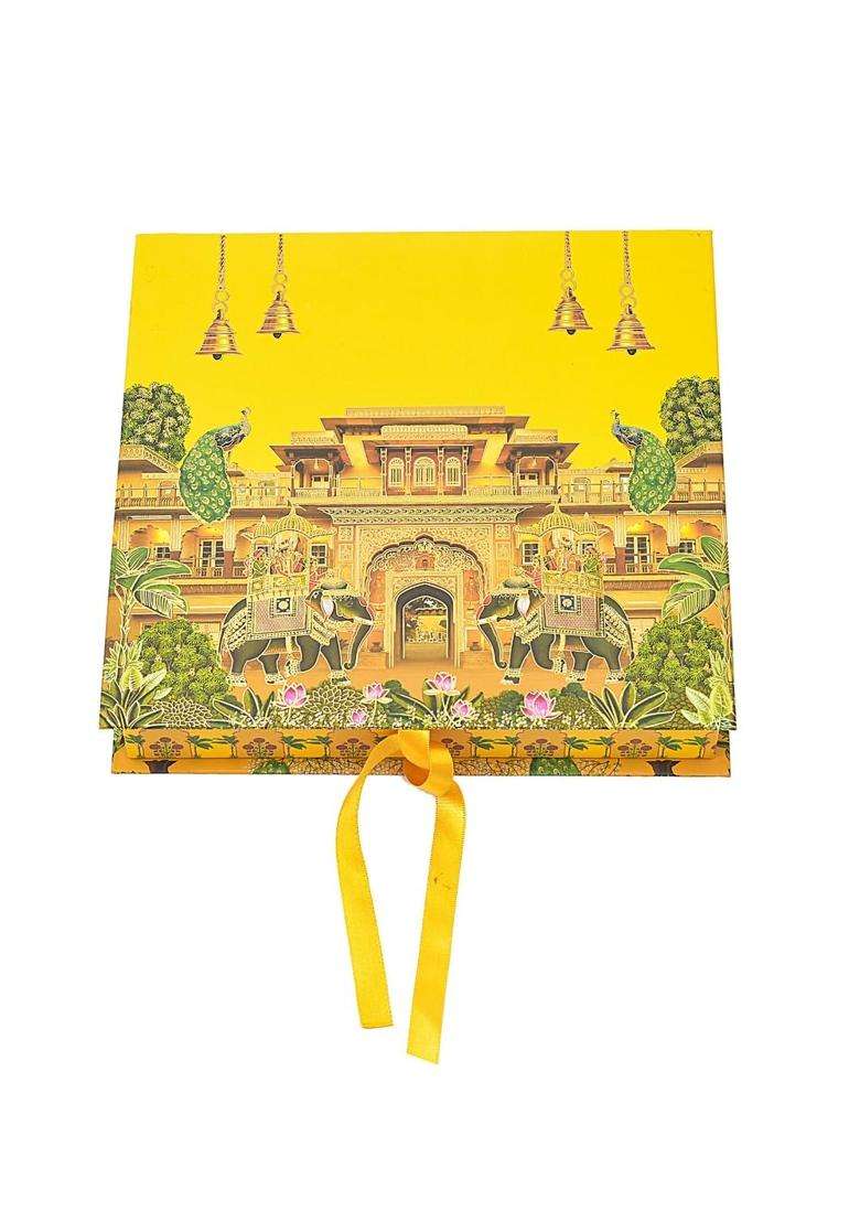 Grownex Yellow Wedding Sweet Packaging Box Return Gift Packaging Box Pack of 20 - Indya